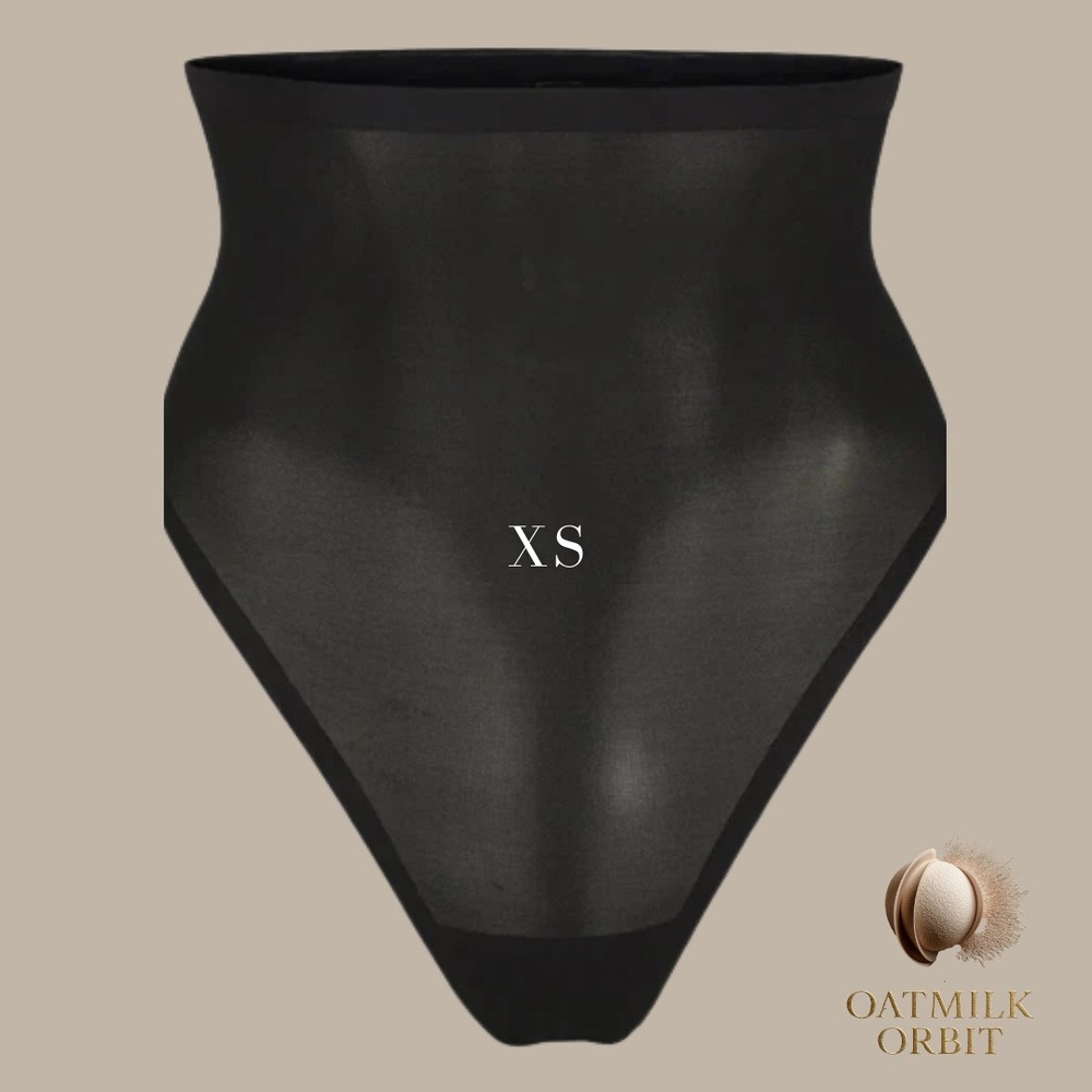 EXTRA SMALL - SKIMS Sheer Sculpt High Waist Thong Onyx Black (XS) NWT Shapewear - Picture 1 of 7